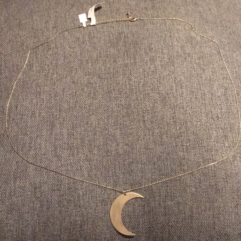 Crescent moon gold necklace